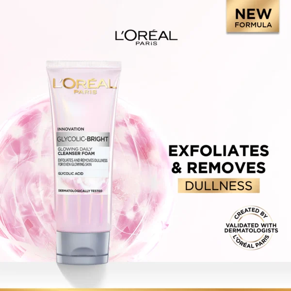L'Oreal Paris Glycolic Bright Glowing Daily Cleanser Foam - Image 2